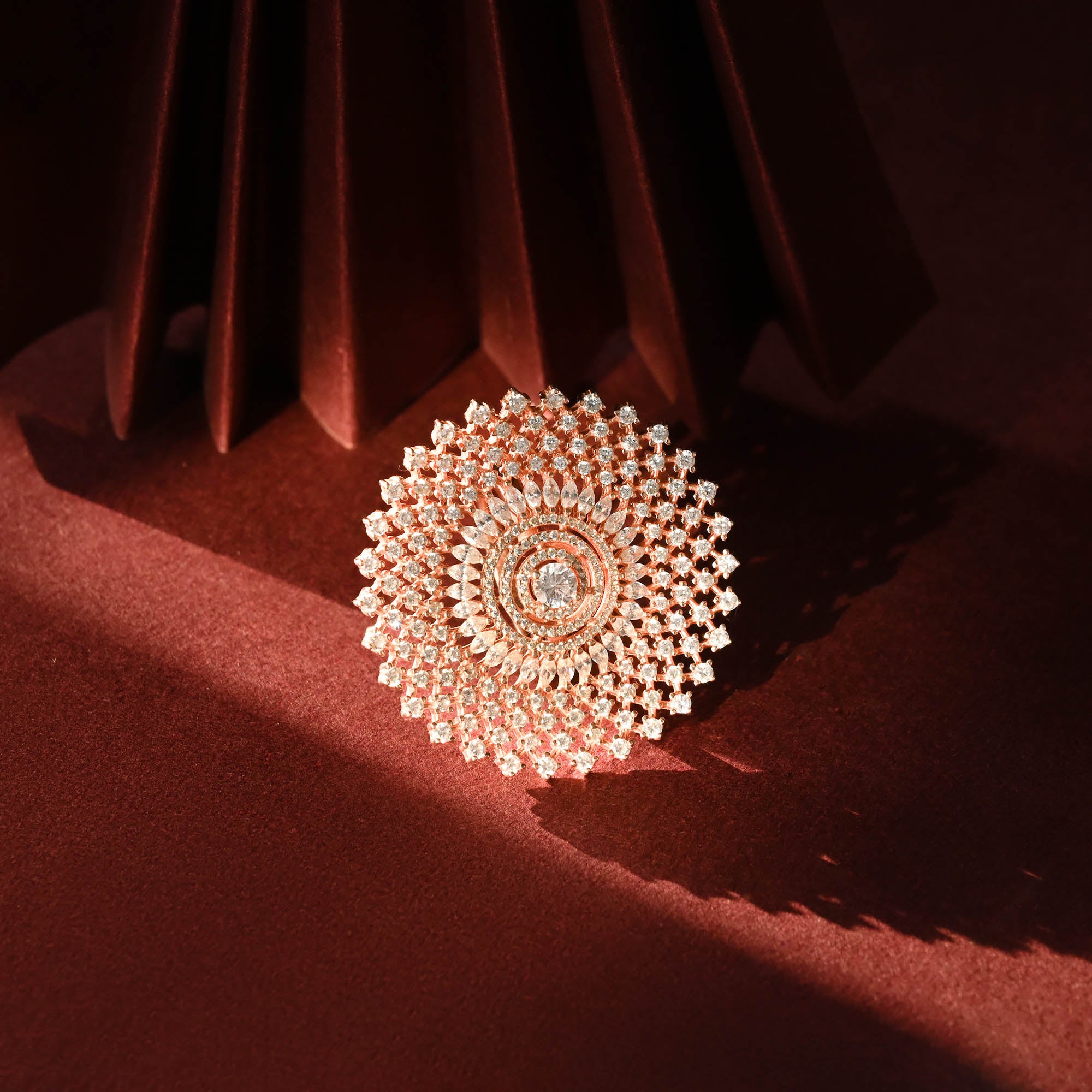 Radiant Circular Stone Ring