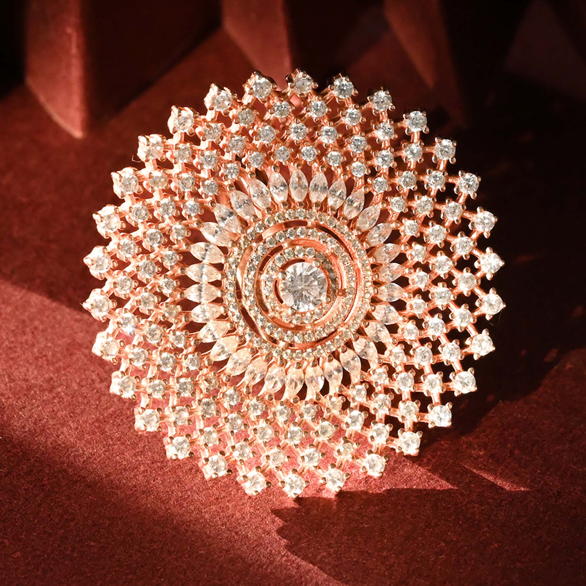 Radiant Circular Stone Ring