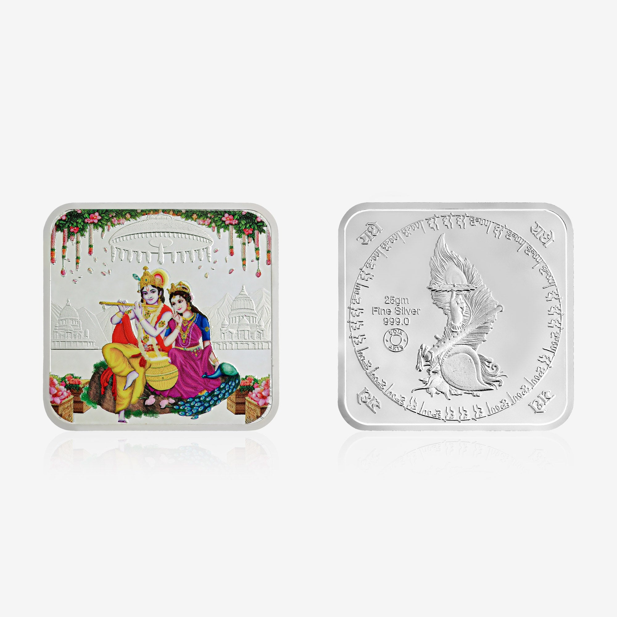 Pure 999 Silver 25g Radha Krishna Coin