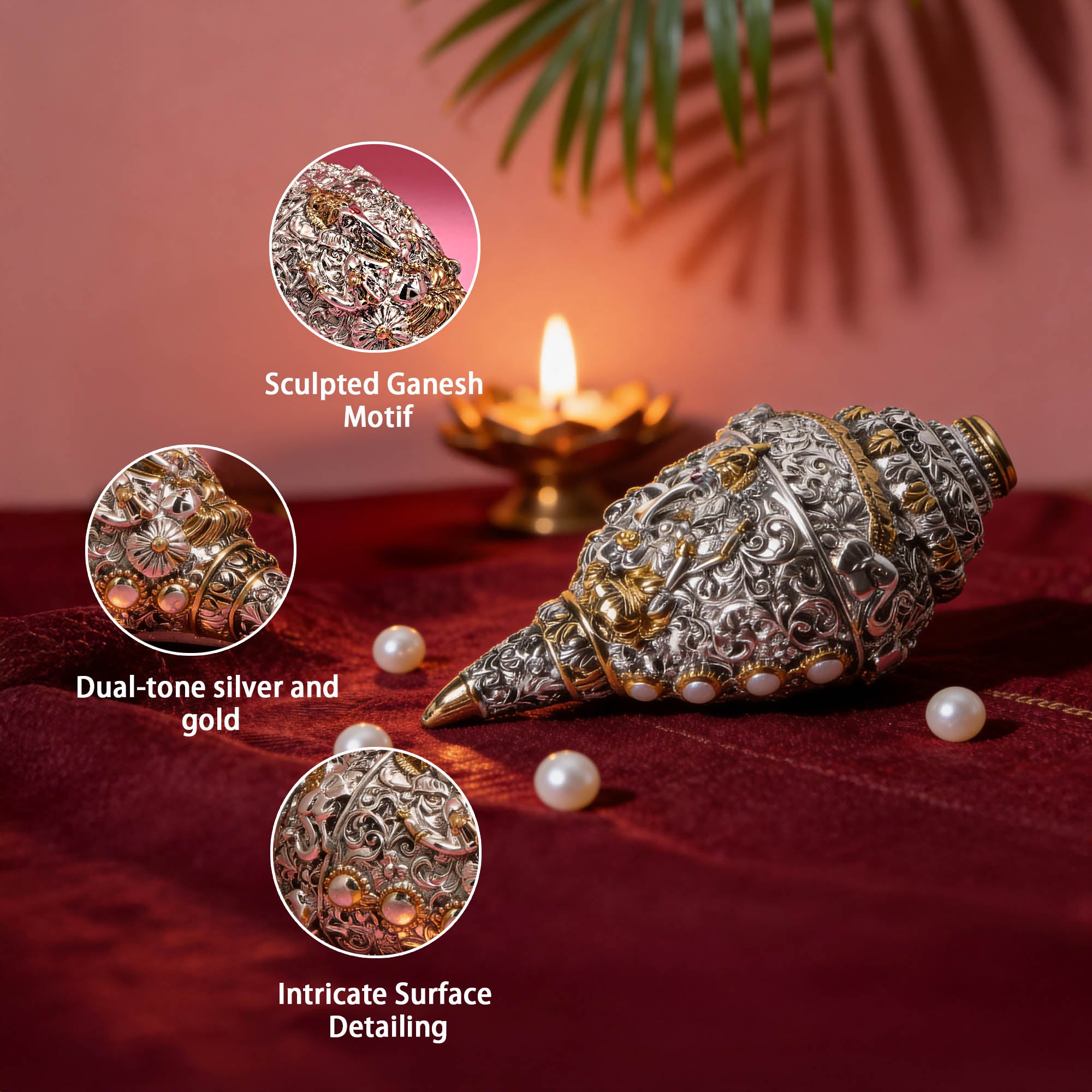 999 Silver Shankh Gift Box