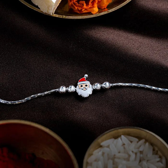 Silver Santa Claus Rakhi - Touch925