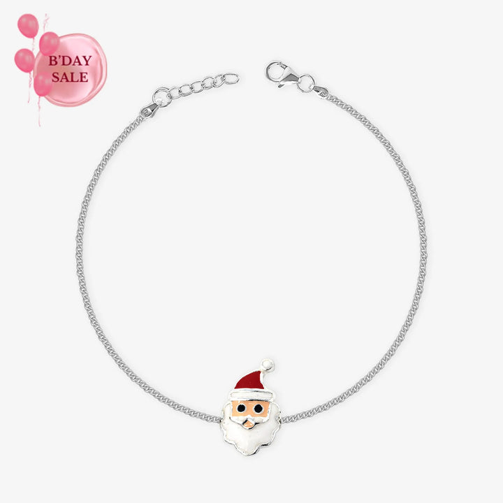 Silver Cute Santa Rakhi - Touch925