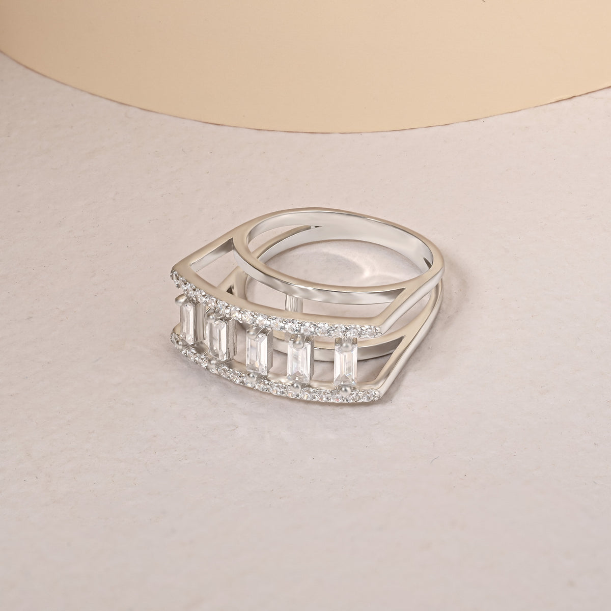 Vertical Stone Silver Ring – Touch925
