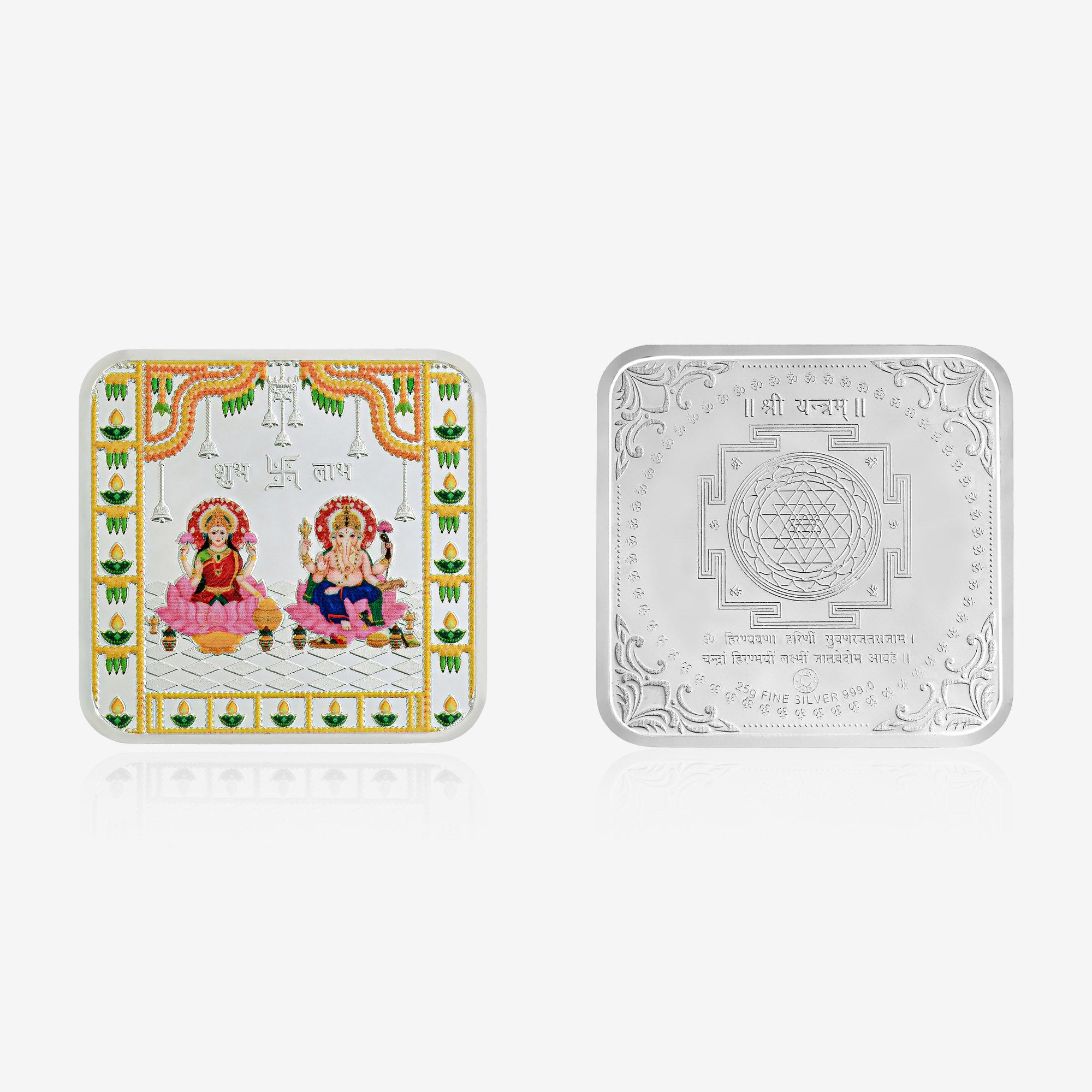 Pure 999 Silver 25g Lakshmi Ganesh Coin