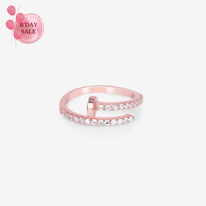 Radiant Rose Hue Silver Bliss Ring - Touch925