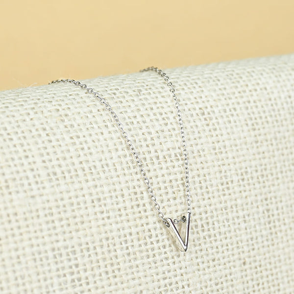 Vivid V Initial Necklace