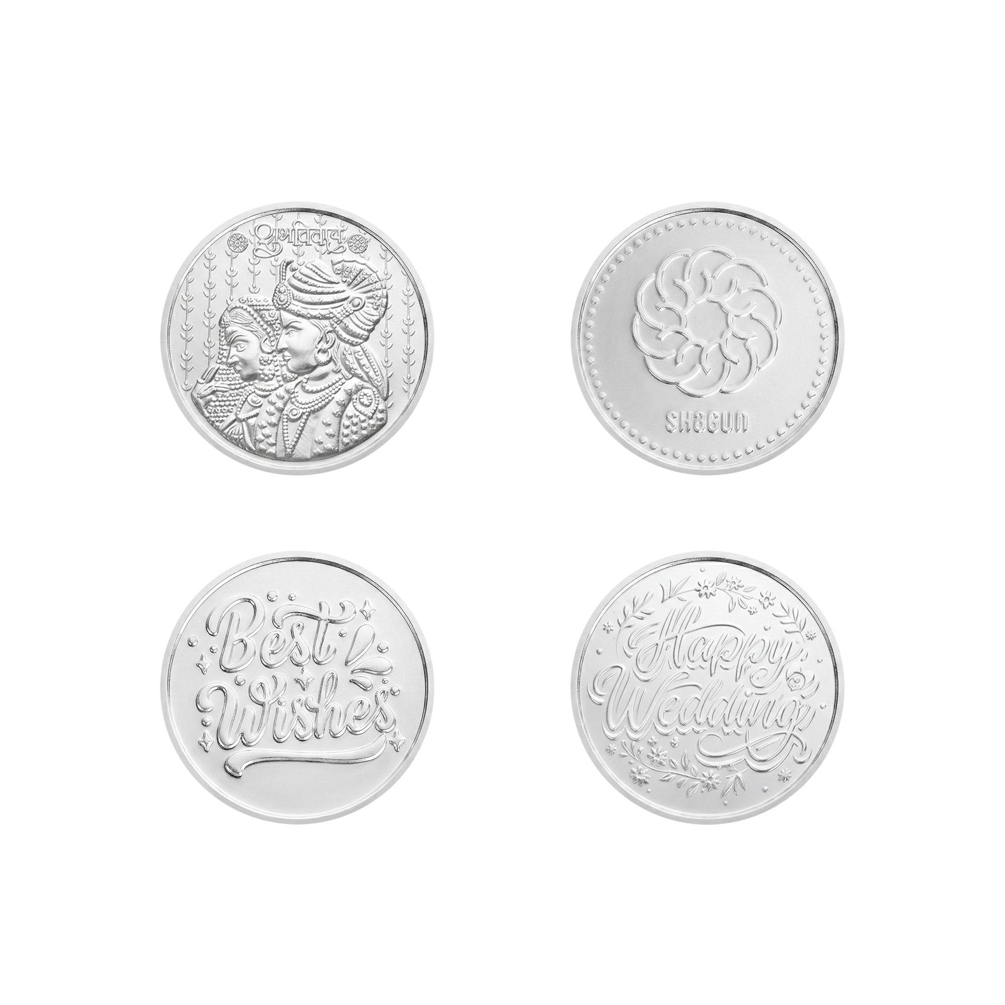 Happy Wedding 999 Silver Coin Box (20 Coins)
