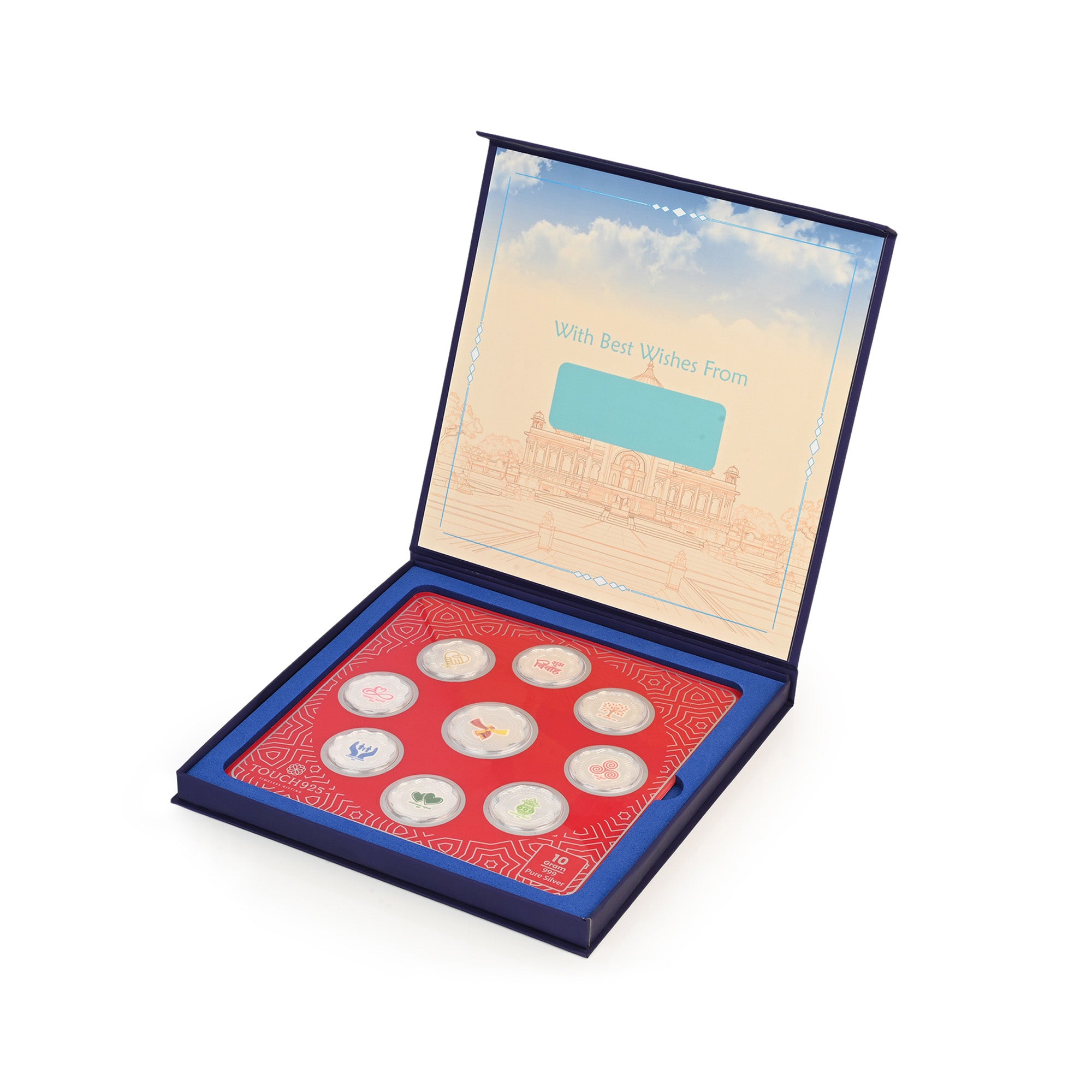 Pure 999 Silver Shubh Vivah Coin Box (9 Coins)