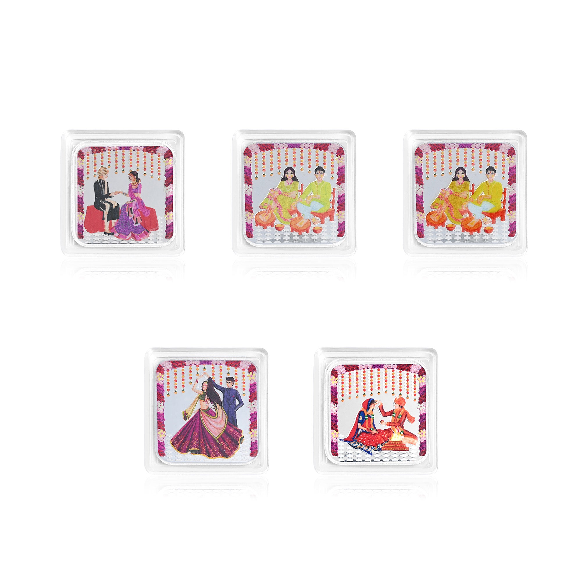 Rasam-Riwaaz 999 Silver Coin Gift Box (5 Coins)