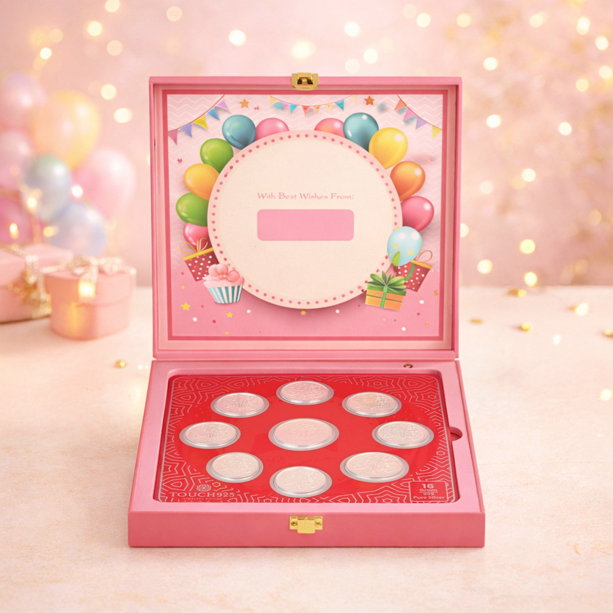 Happy Birthday 999 Silver Coin Box (9 Coins)