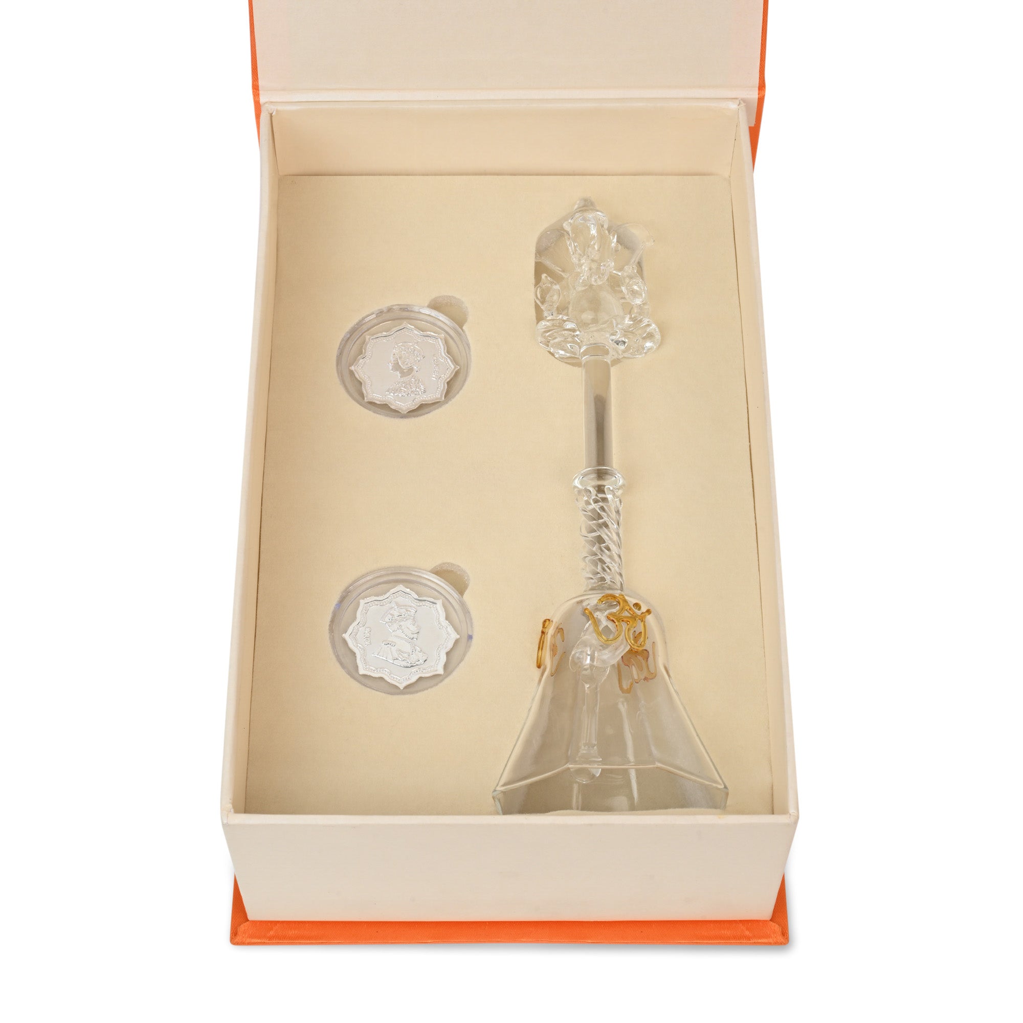 999 Silver Coins with Ganesha Bell Gift Hamper