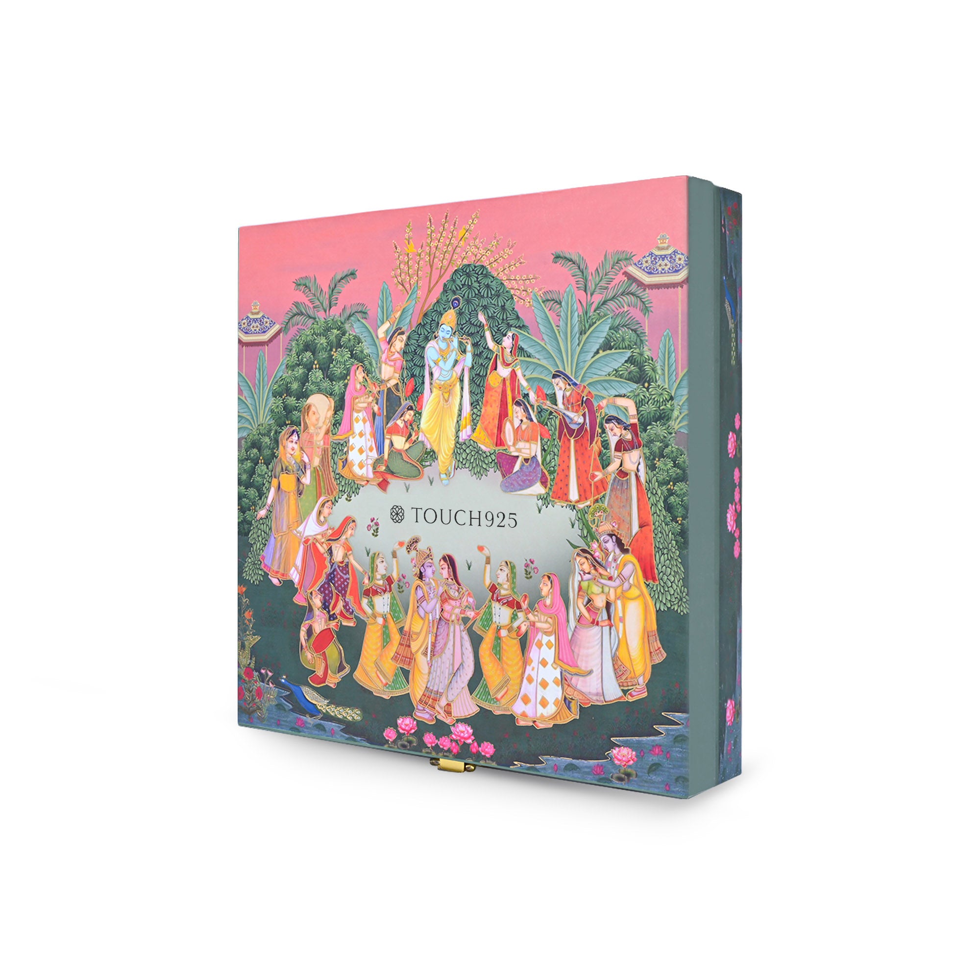 Krishna Divine Musical 999 Silver Coin Box (5 Coins)