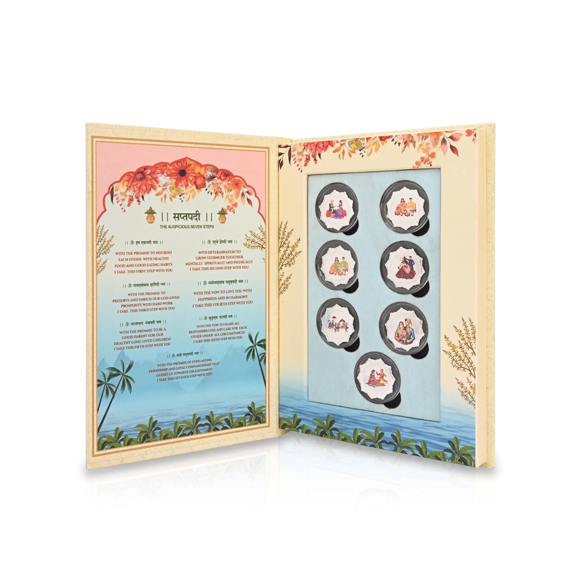 Satya Padi Wedding 999 Silver Coin Box (7 Coins)