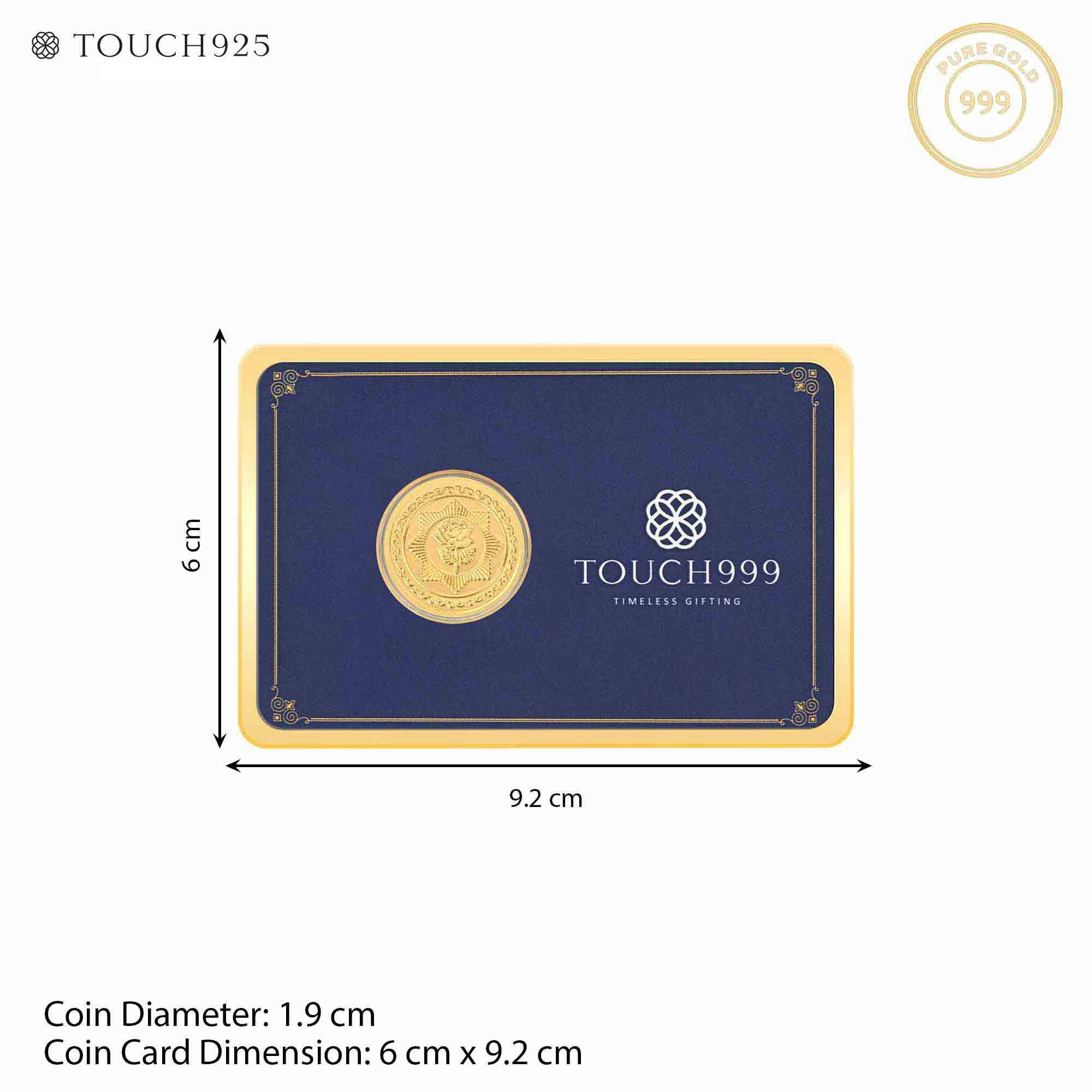 24K Pure 100 mg Rose Star Gold Coin