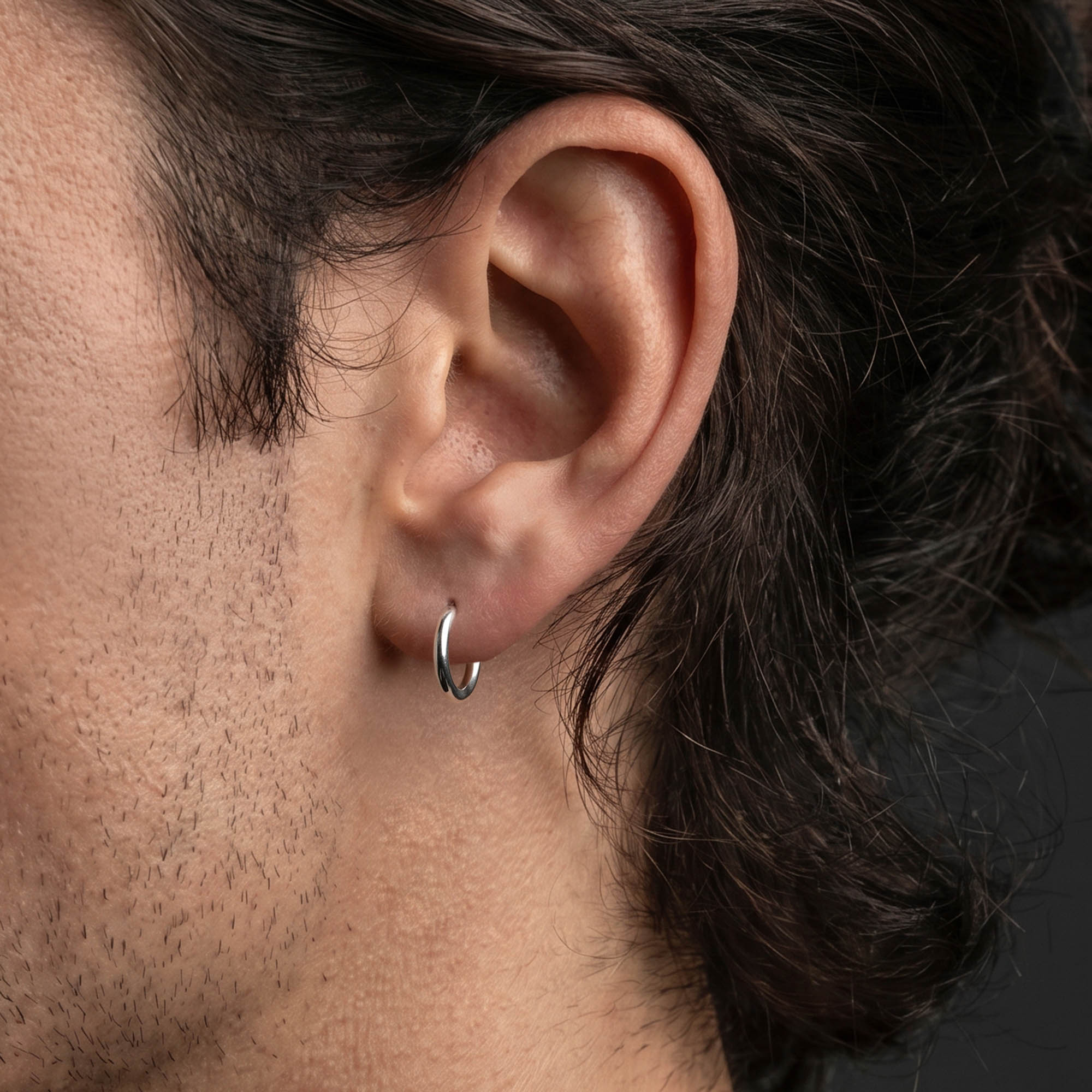 Minimalist Slim Hoop Earring