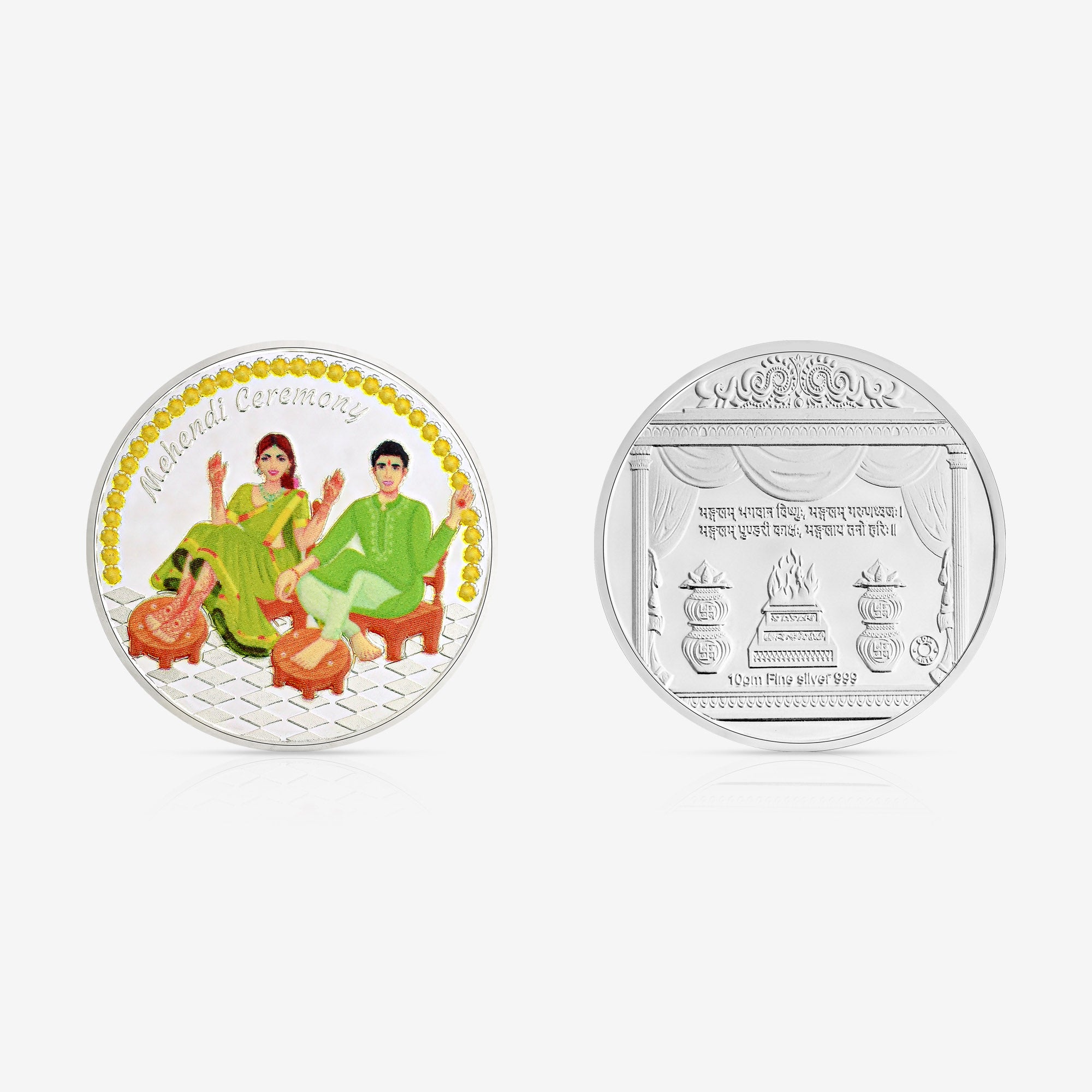 Pure 999 Silver 10g Mehendi Ceremony Coin
