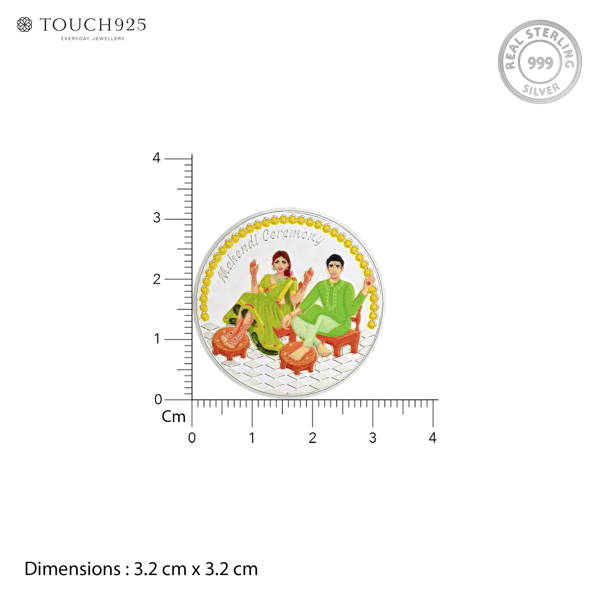 Pure 999 Silver 10g Mehendi Ceremony Coin