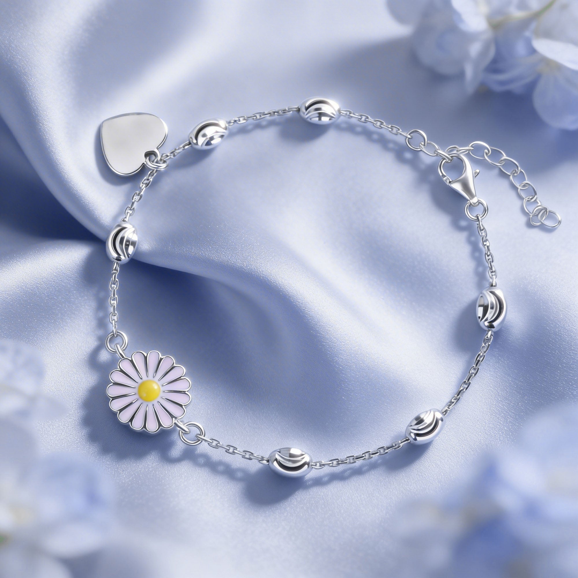 Daisy & Heart Kids Anklet