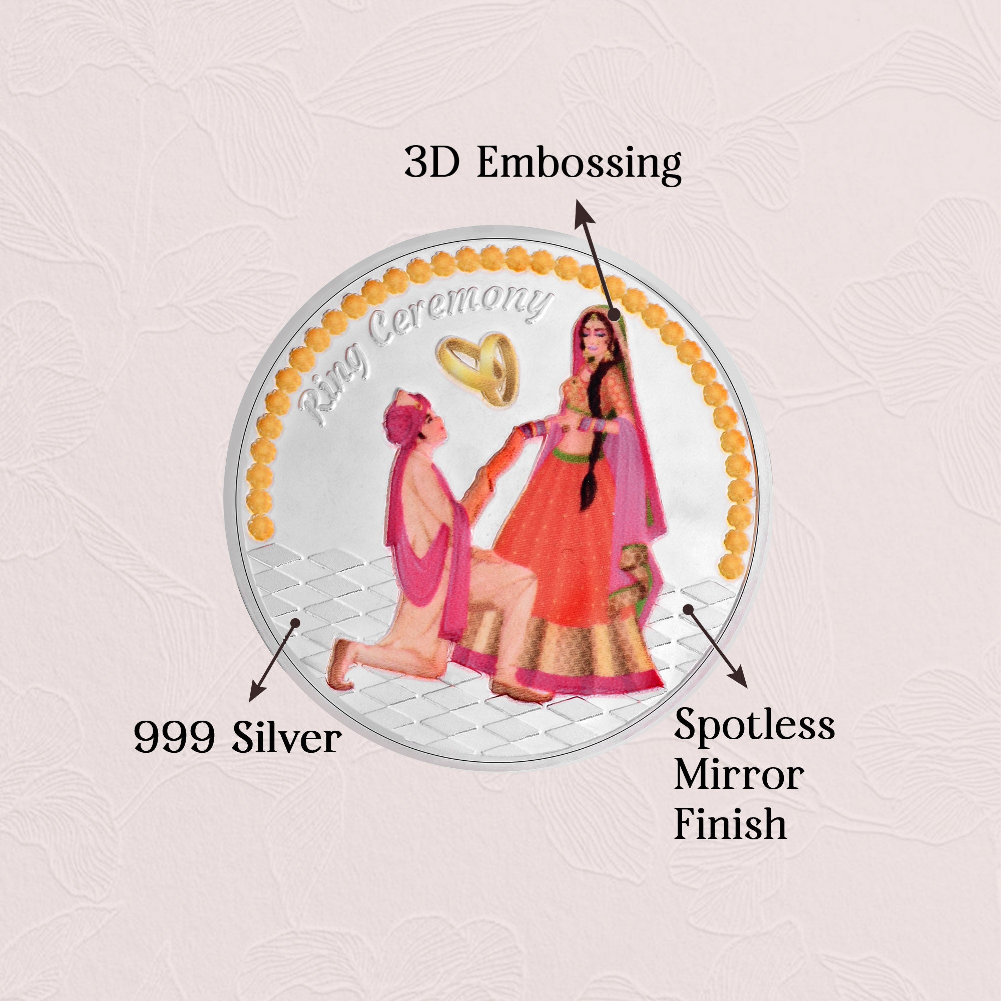 Pure 999 Silver 10g Ring Ceremony Coin