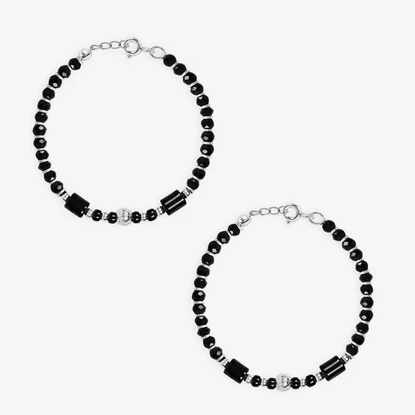 Silver Black Nazaria Anklet