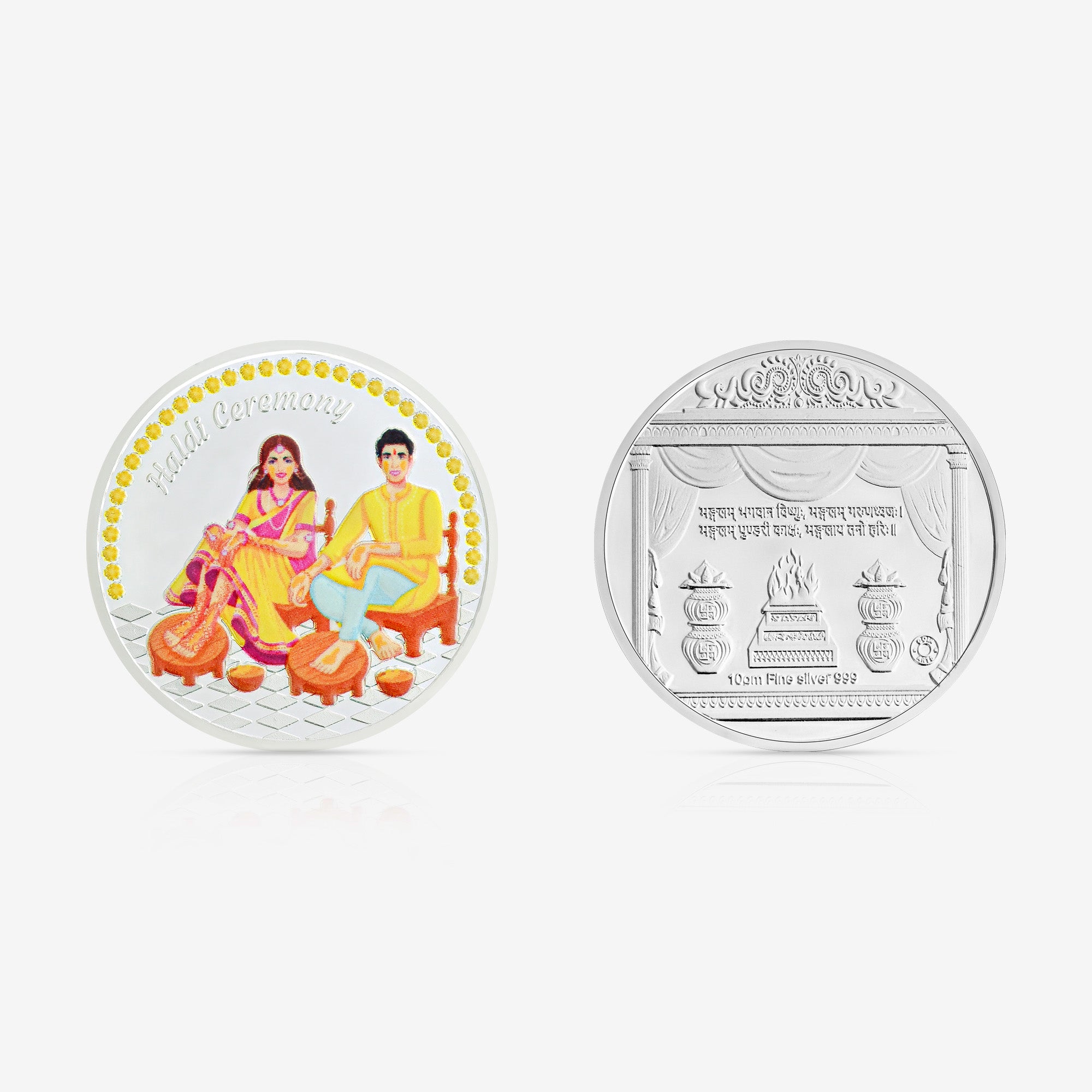 Pure 999 Silver 10g Haldi Ceremony Coin