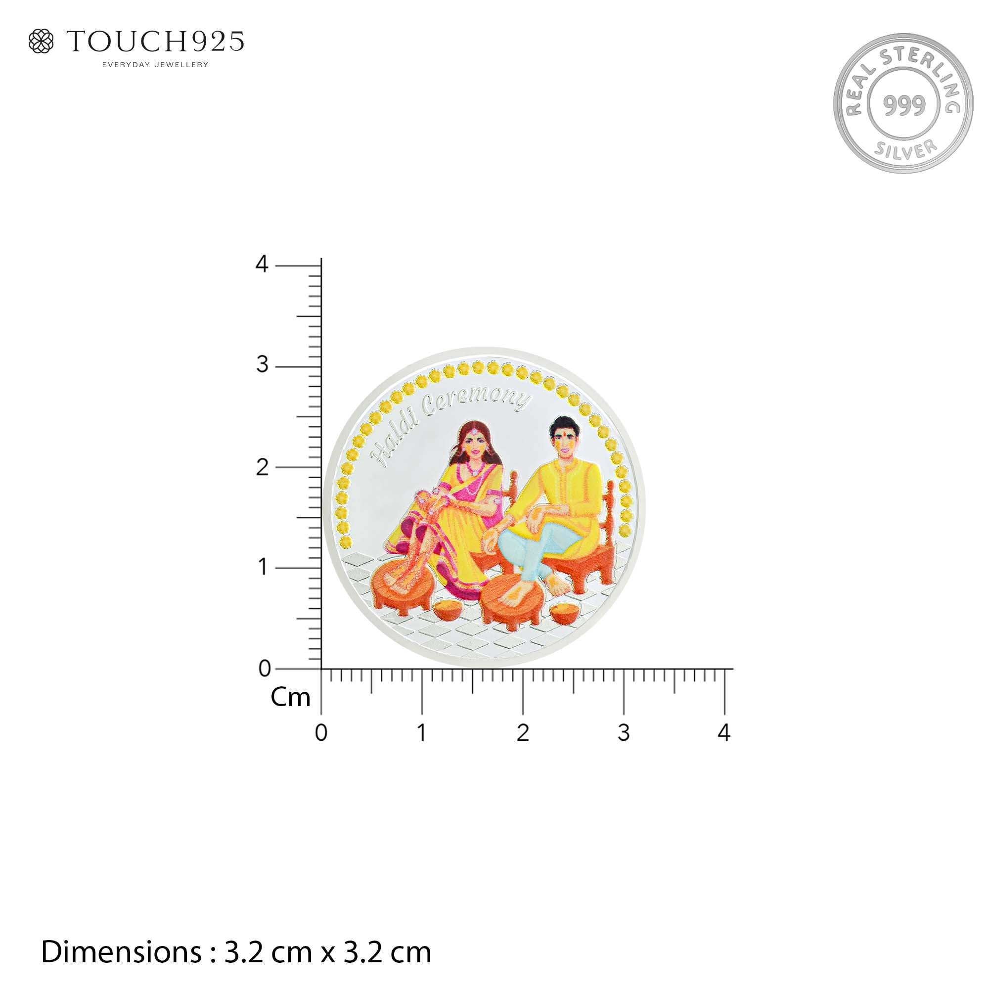 Pure 999 Silver 10g Haldi Ceremony Coin