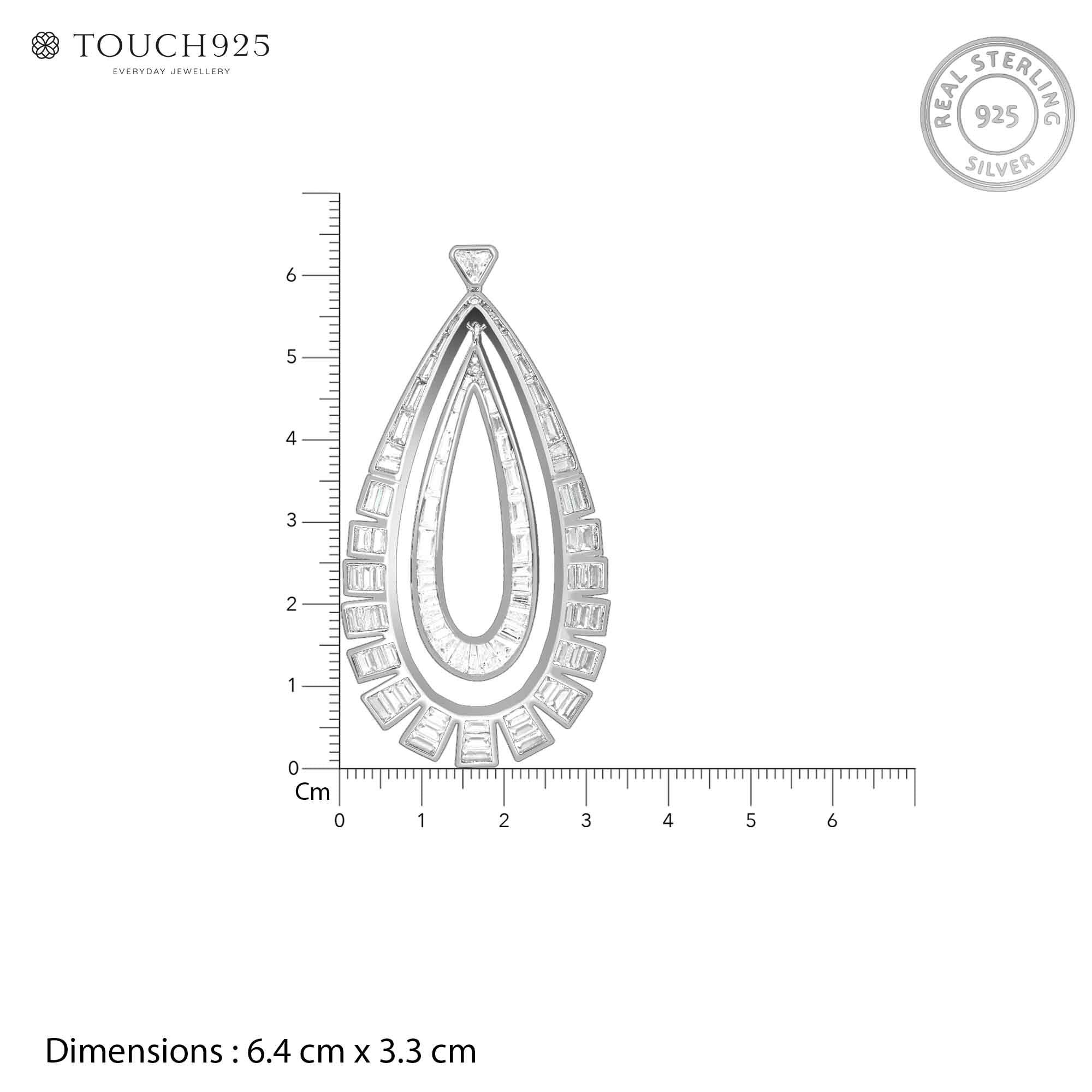 Double Layered Tear drop Dangle Earrings