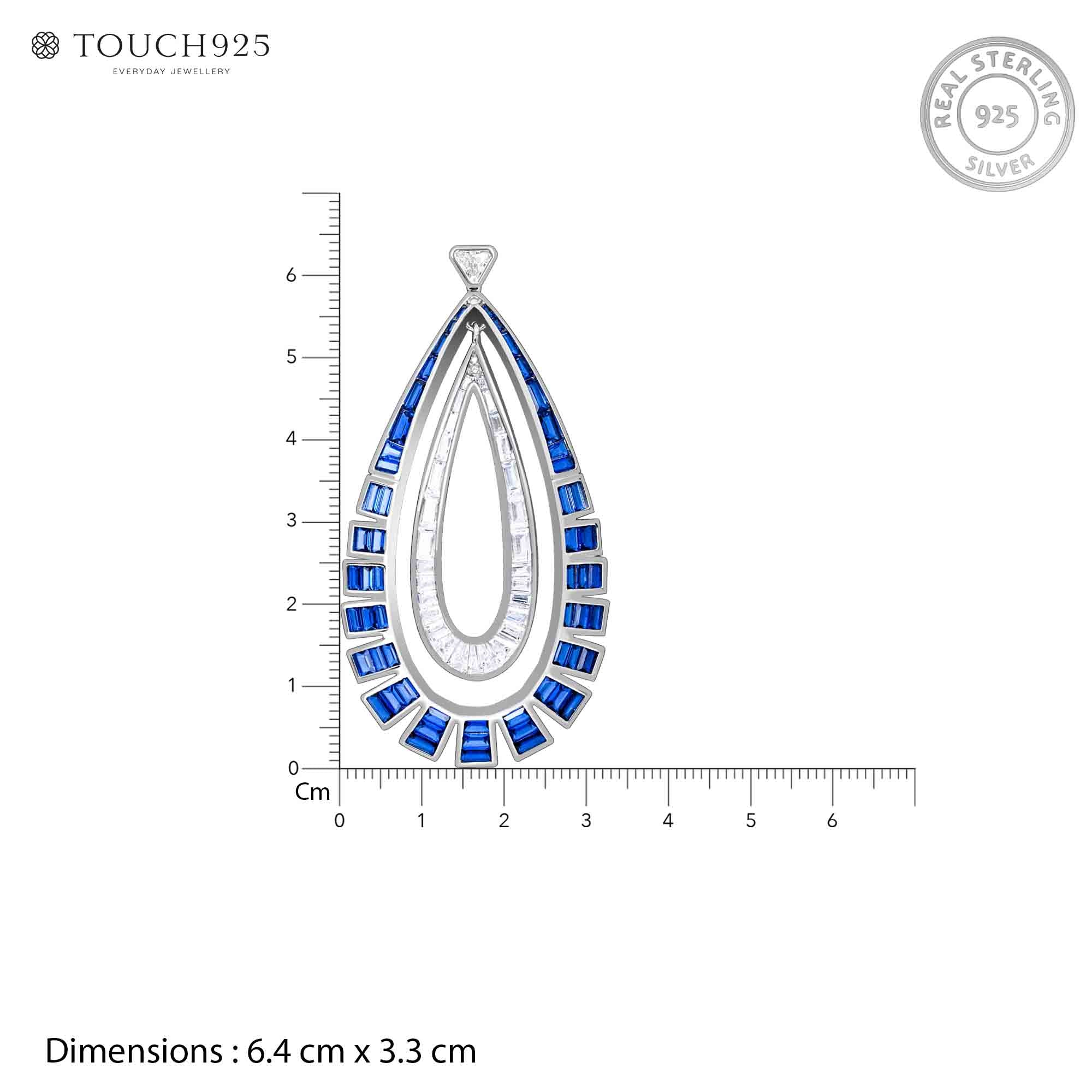 Double Layered Tear drop Dangle Earrings