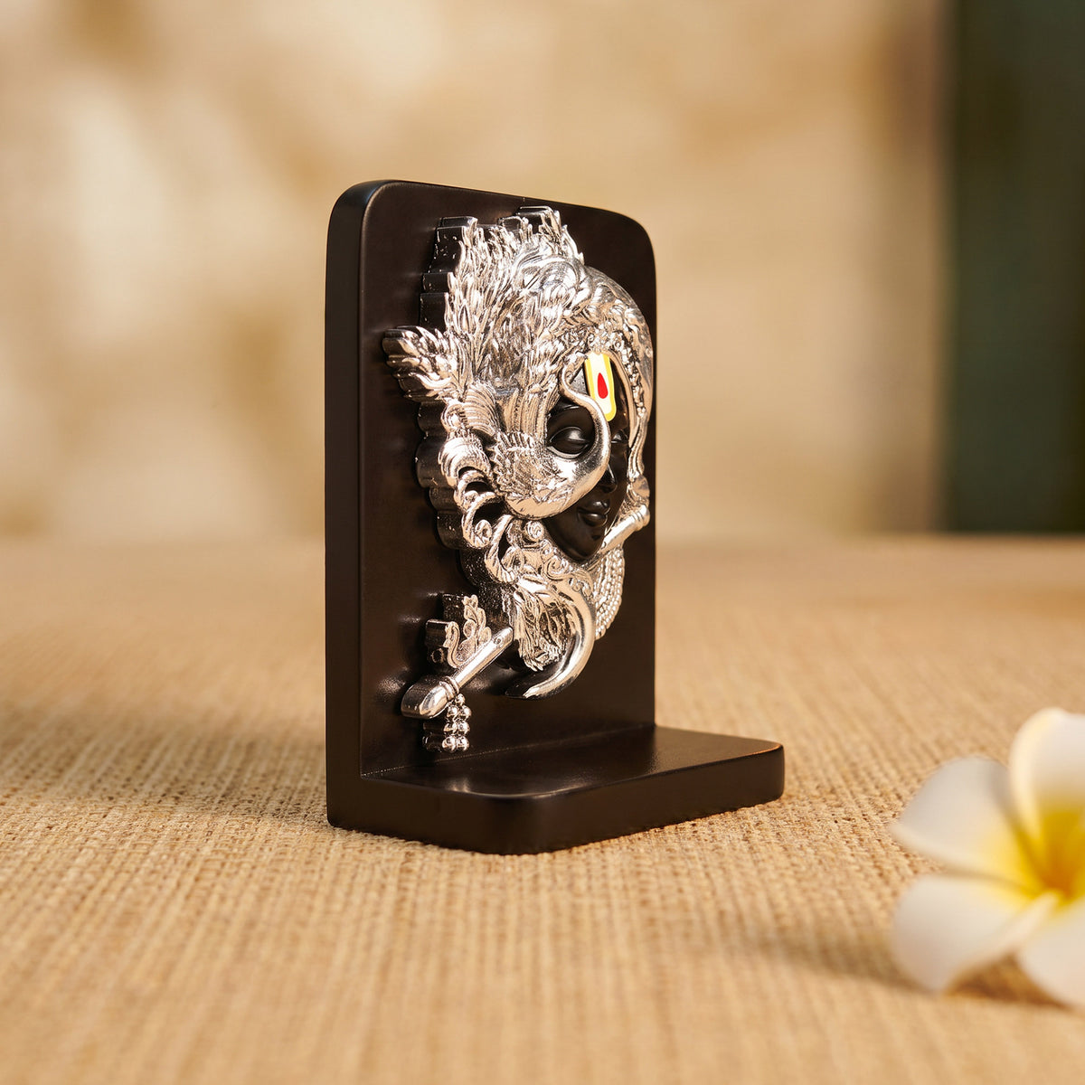 999 Silver Krishna Showpiece