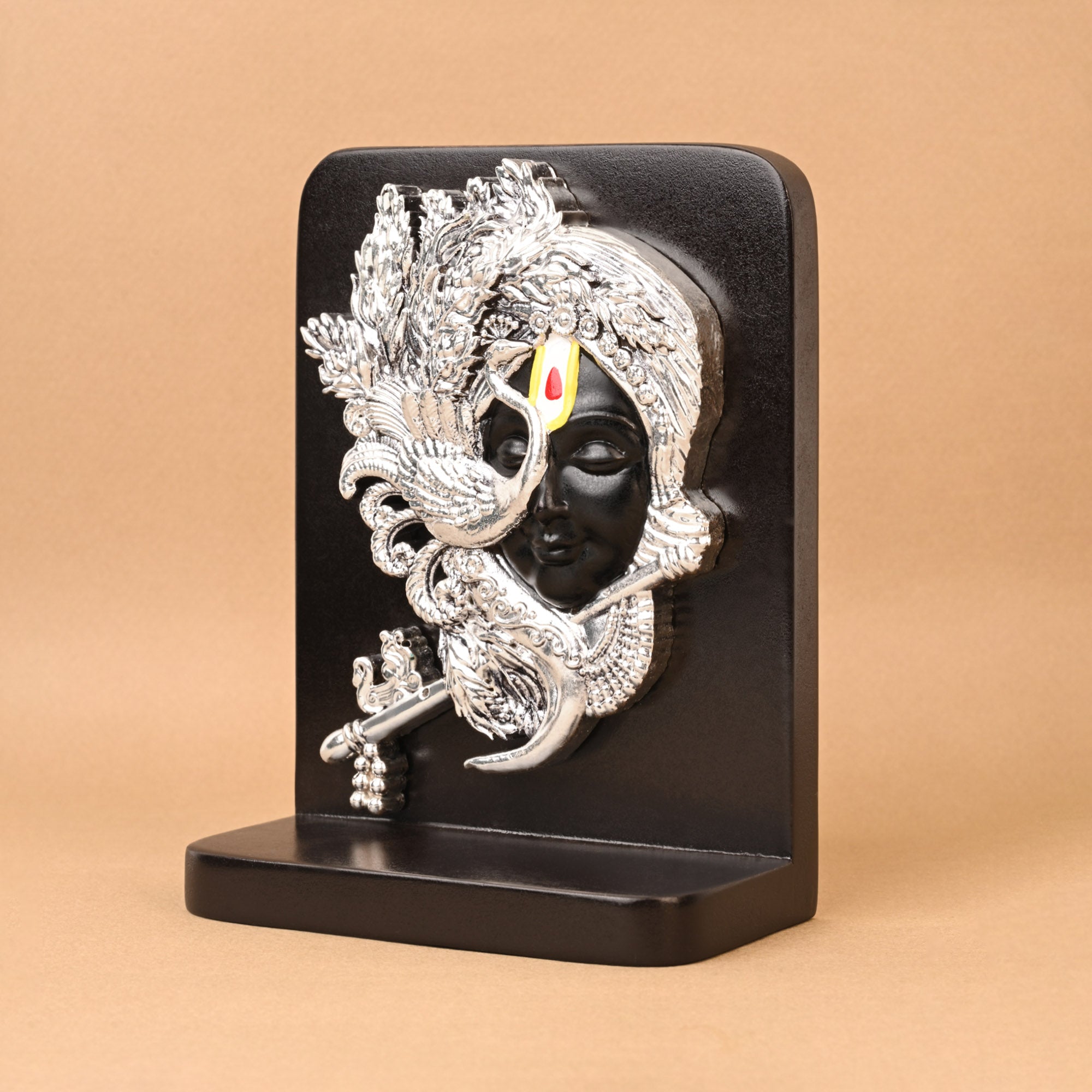 999 Silver Krishna Showpiece