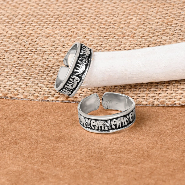 Elephant Design Toe Ring