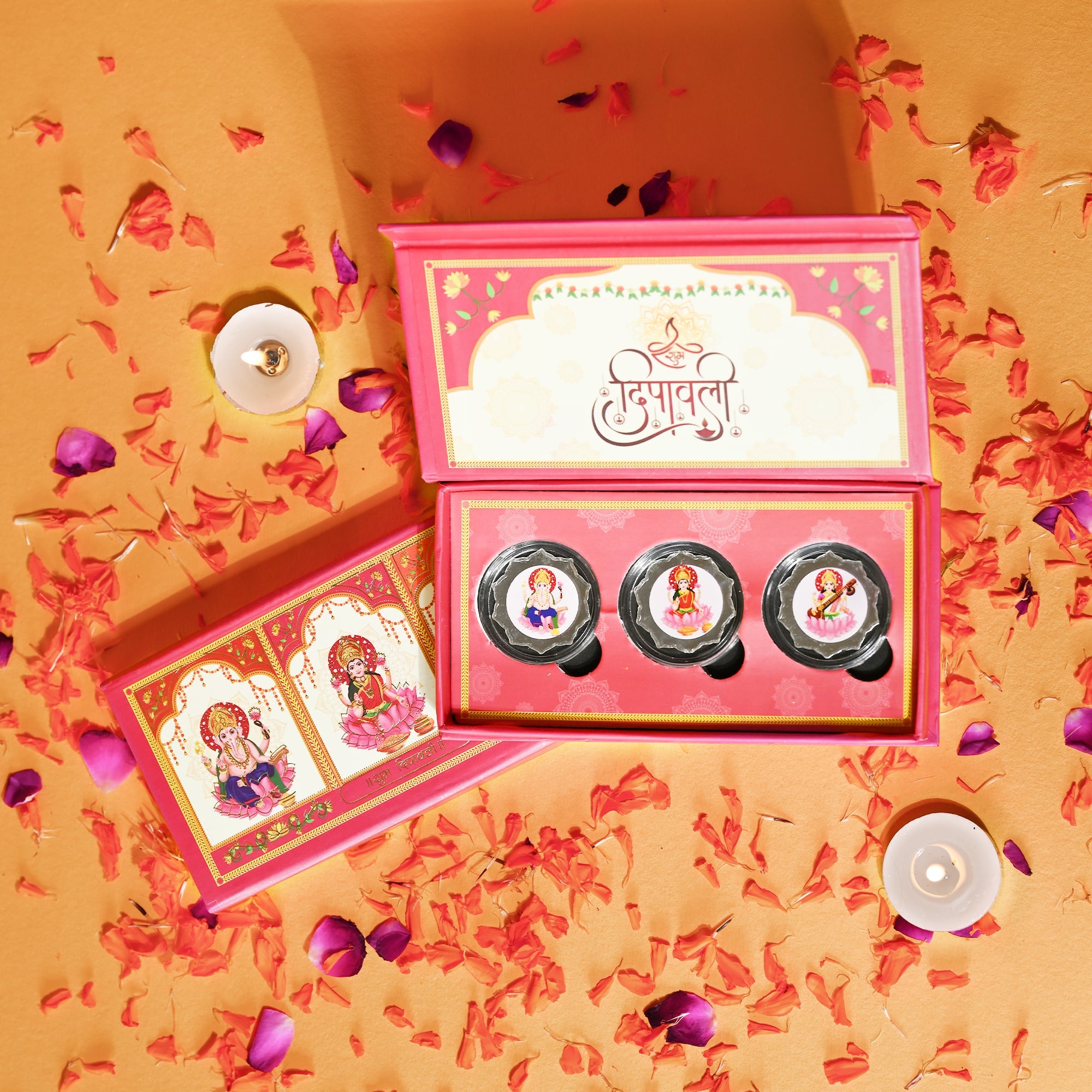 999 Silver Laxmi Ganesh Saraswati Coin Set