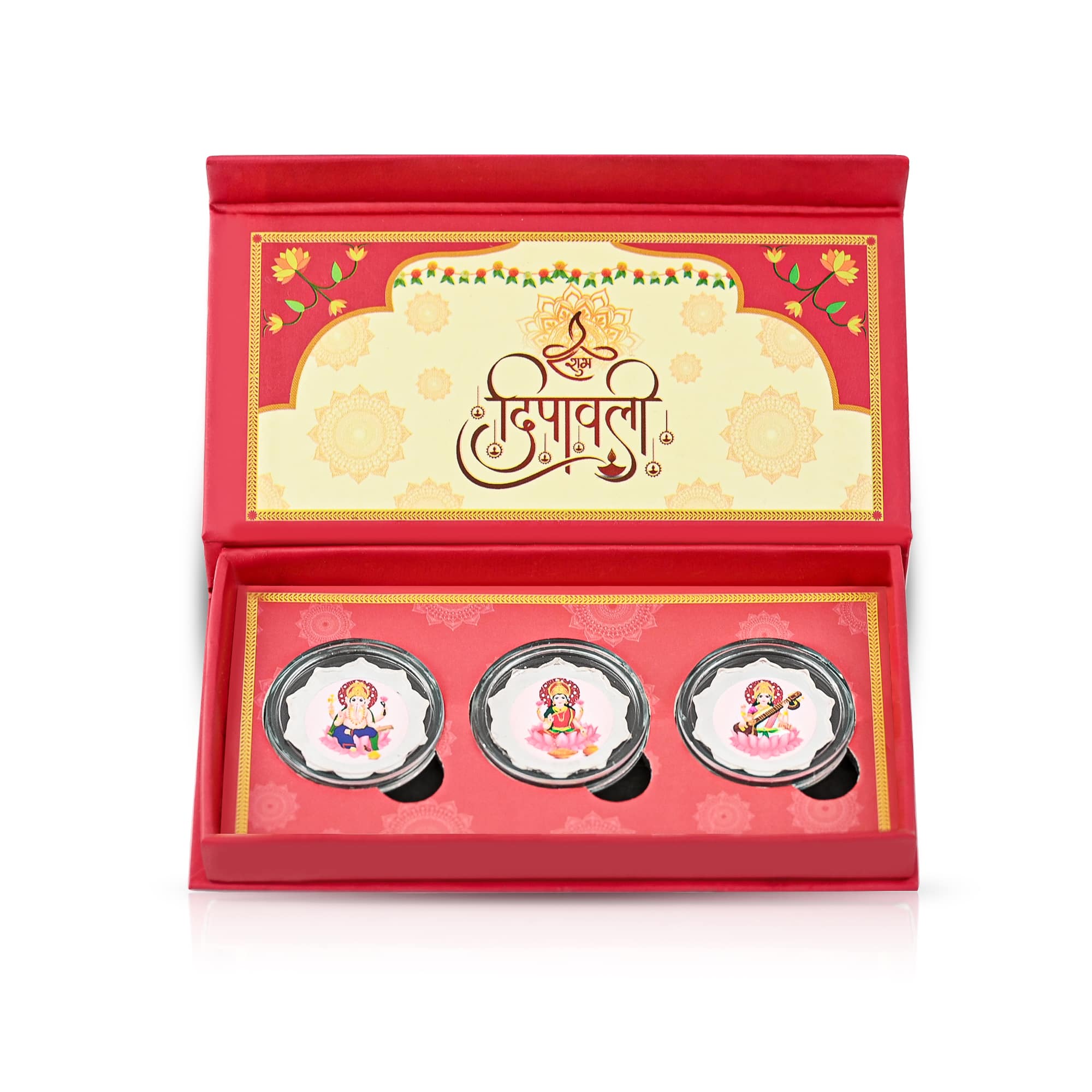 999 Silver Laxmi Ganesh Saraswati Coin Set