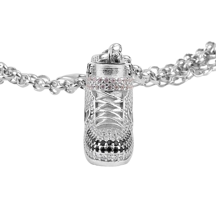 Sporty Elegance: Jordan Silver Chain Pendant - Touch925