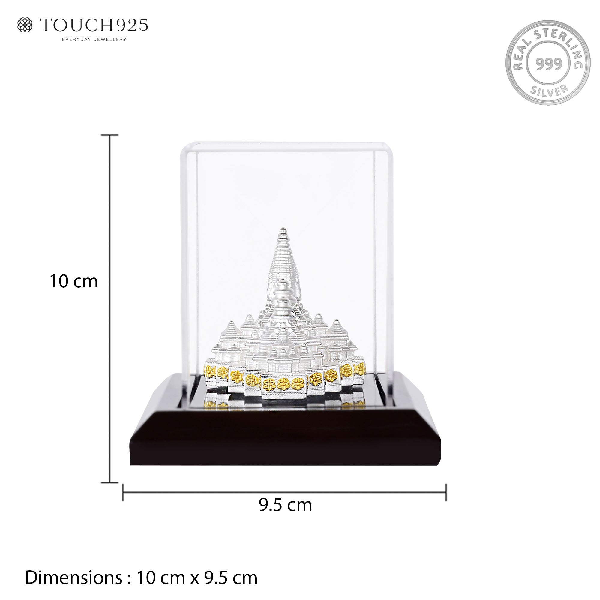 Silver Ram Mandir Miniature